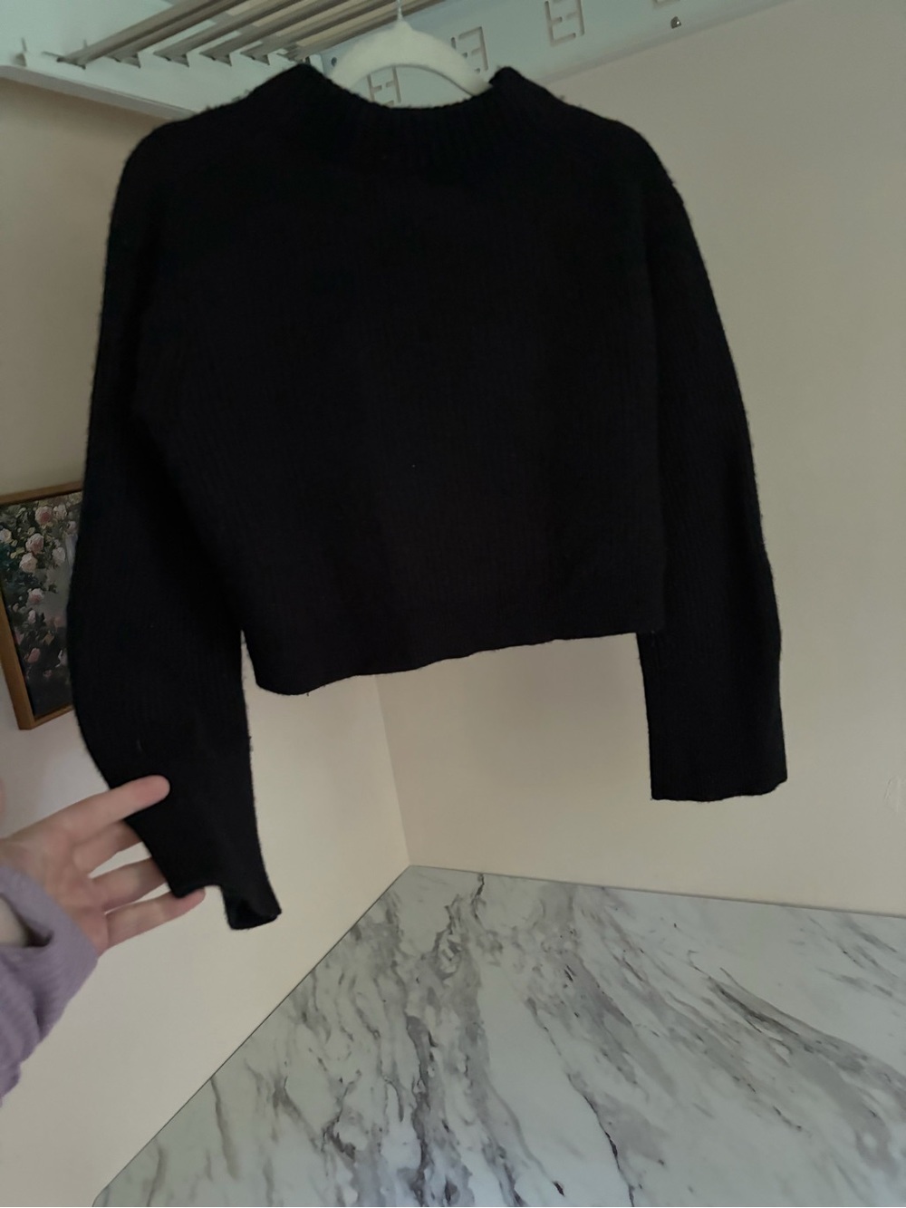 J.Crew 100% Cashmere Mockneck Cropped Sweater - S